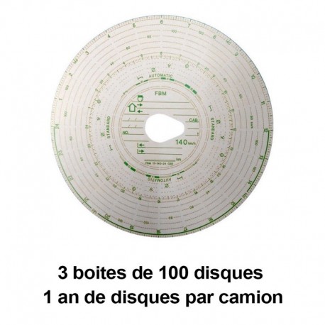 Disques chronotachygraphe 180 km/h automatique