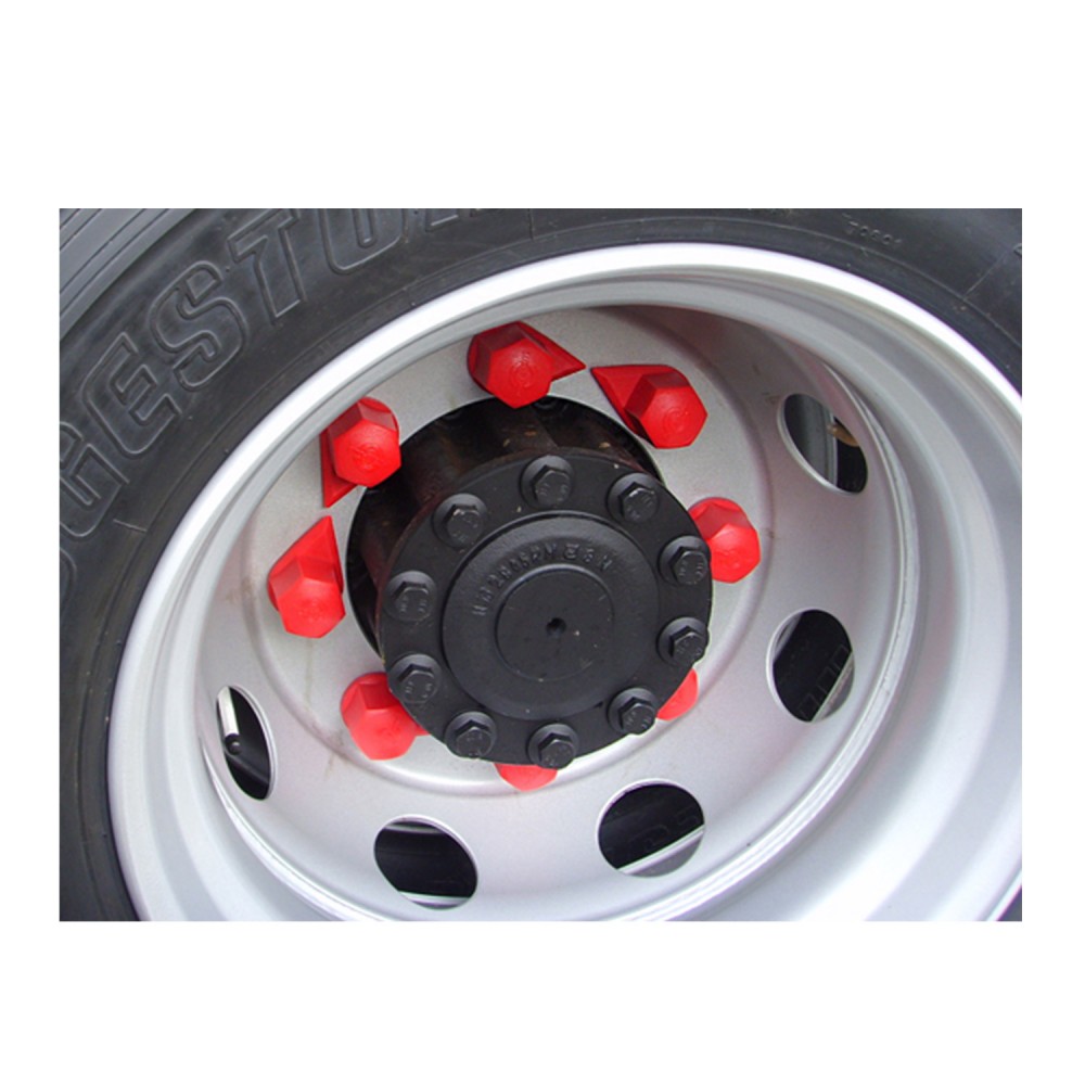 Cache écrou rouge, diamètre 34 mm, indicateur de desserrage pour roues sans  enjoliveur