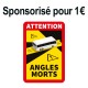 Sticker Angles Morts Car et bus